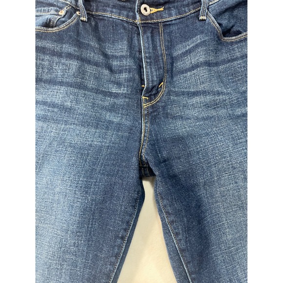 Levis 515 Bootcut Jeans Womens 12M Dark Wash Blue Denim Mid Rise 15516-0136 - Picture 8 of 16